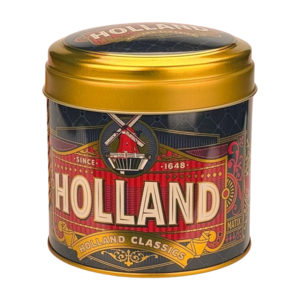 Typisch Hollands Souvenirdose – geeignet für Pralinen, Sirupwaffeln oder Süßigkeiten – leer – Holland-Vintage