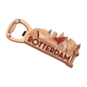 Typisch Hollands Magneet opener Rotterdam - roségoud