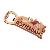 Typisch Hollands Magnet opener Rotterdam - rose gold