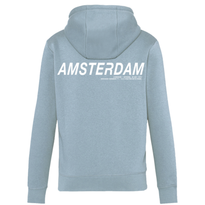 Holland fashion Hoodie with Zipper - Amsterdam - Ice Blue