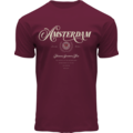 Holland fashion T-Shirt - Bordeaux Red Amsterdam - 1275