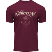 Holland fashion T-Shirt - Bordeaux Red Amsterdam - 1275