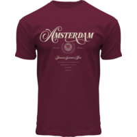 Holland fashion T-Shirt - Bordeaux Red Amsterdam - 1275