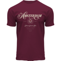 Holland fashion T-Shirt - Bordeauxrot Amsterdam - 1275
