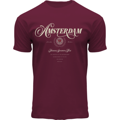 Holland fashion T-Shirt - Bordeaux Red Amsterdam - 1275