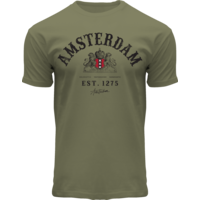 Holland fashion T-Shirt - Amsterdam stadswapen met rood schild 1275