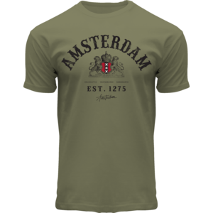 Holland fashion T-Shirt - Amsterdamer Stadtwappen mit rotem Schild