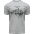 Holland fashion T-Shirt - Amsterdam - Hellgraue Kanalskizze