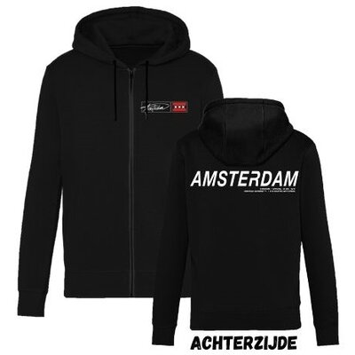 Fox Originals Kapuzenpullover mit Reißverschluss – Amsterdam – Schwarz