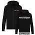 Holland fashion Hoodie with Zipper - Amsterdam - Black