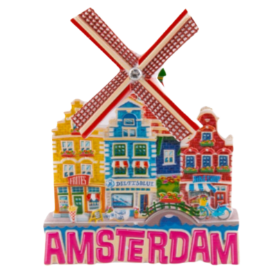 Matix Magnetfassade Häuser und Mühle - Amsterdam - Rosa