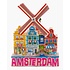 Matix Magnetfassade Häuser und Mühle - Amsterdam - Rosa