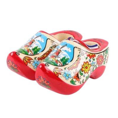 Matix Houten klompjes - rode zool 10 cm