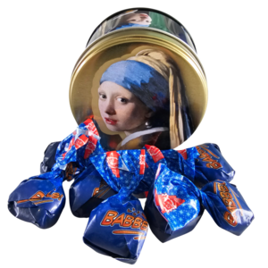 Typisch Hollands Tin of Girl with a Pearl Earring filled with Butter Candies