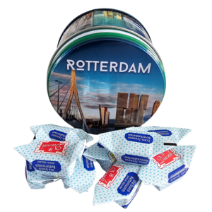 Typisch Hollands Dose Rotterdam gefüllt mit Butterbonbons