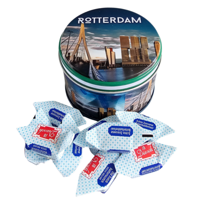 Typisch Hollands Dose Rotterdam gefüllt mit Butterbonbons