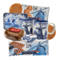 Typisch Hollands Paket mit Tassen und Leckereien – Delfter Blau