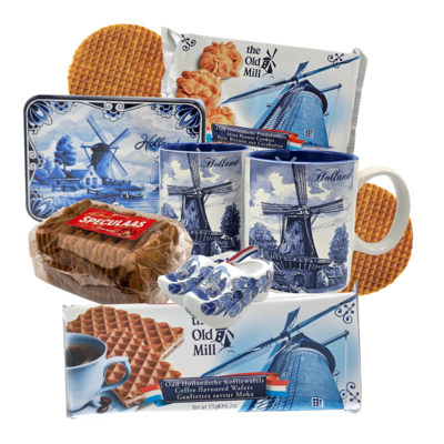 Typisch Hollands Mokken en lekkernijenpakket - Delfts blauw