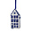 Heinen Delftware Kerstornament huisje  Delfts blauw