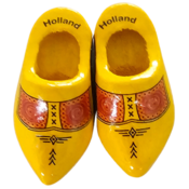 Typisch Hollands Magnet 2 Clogs Yellow Farmhouse Piping