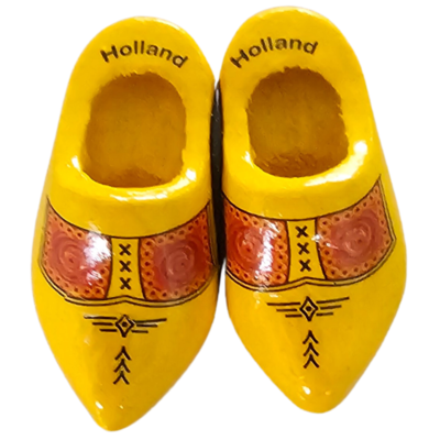 Typisch Hollands Magnet 2 Clogs Yellow Farmhouse Piping