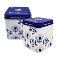 Typisch Hollands Dose Pfefferminze – (Wilhelmina) Blauer Deckel