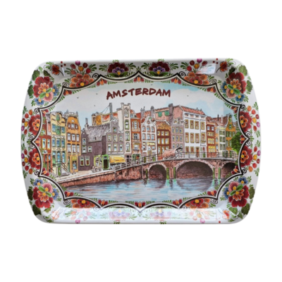 Typisch Hollands Tablett groß Amsterdam - Polycolor