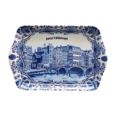 Typisch Hollands Delfts blauw - Mini Dienblad Amsterdam