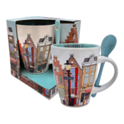 Typisch Hollands Mug with Spoon Amsterdam in gift packaging