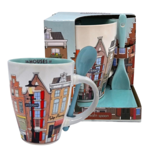 TTD Gifts Mok met Lepel Amsterdam in geschenkverpakking