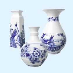 Delft blue vases