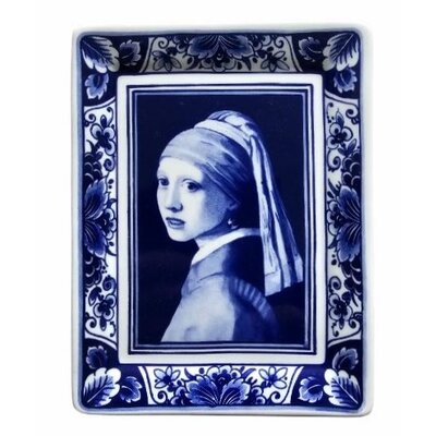 Heinen Delfts blauw Applique Vermeer verticaal