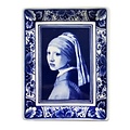 Heinen Delfts blauw Applique Vermeer verticaal