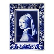 Heinen Delfts blauw Applique Vermeer vertical
