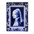 Heinen Delfts blauw Applique Vermeer verticaal
