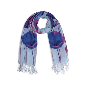 Robin Ruth Fashion Damessjaal met Tulpprint - Paars en violet