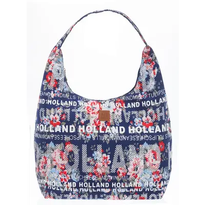 Robin Ruth Fashion Grote schoudertas Tas Holland - Blauw - Bloemen