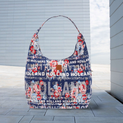 Robin Ruth Fashion Grote schoudertas Tas Holland - Blauw - Bloemen