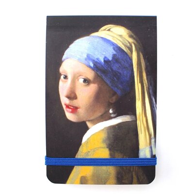 Typisch Hollands Notebook - Pocket size - Girl with a pearl earring - Elastoband