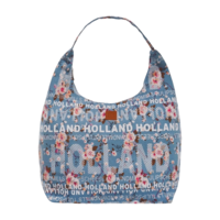 Robin Ruth Fashion Große Umhängetasche Bag Holland - Hellblau - Blumen