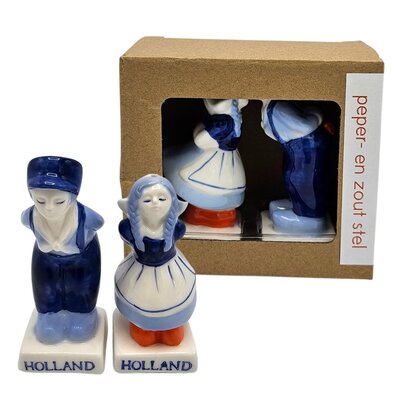 Typisch Hollands Salt and pepper - Delft blue - Kissing couple