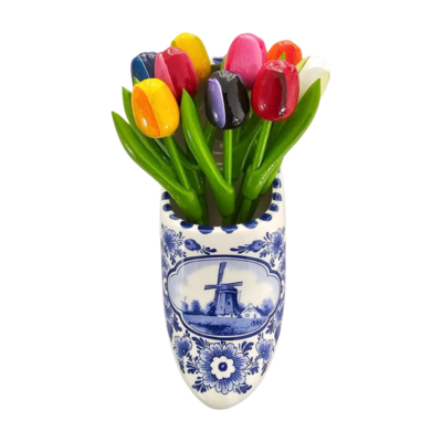 Heinen Delftware Delfter Blauer Clog aus Tulpen im Clog – Groß