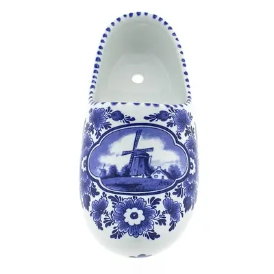 Heinen Delftware Delfter blauer Clog aus Tulpen in Clog – mittlere Größe