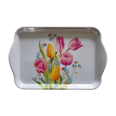 Typisch Hollands Tablett - Tulpen 21x14cm
