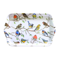 Typisch Hollands Mini-Tablett -Vögel 21x14cm
