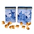 Typisch Hollands Zeeuwse babbelaars in Delfts blauw miniblik