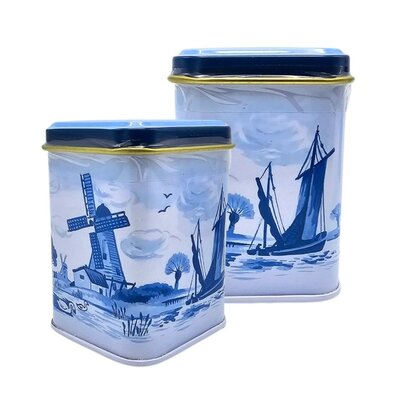 Typisch Hollands Zeeland babblers in Delft blue mini tin