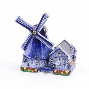 Heinen Delftware Delft blue polder mill 12 cm