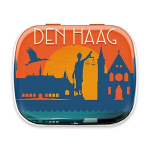 Typisch Hollands Mini-Dose mit Pfefferminzbonbons Den Haag - Silhouette