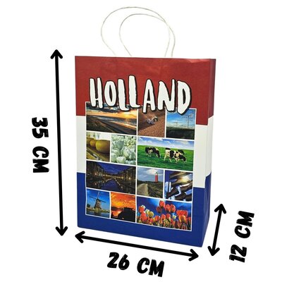 Typisch Hollands Paper gift bag Large - Red-White-Blue - Holland